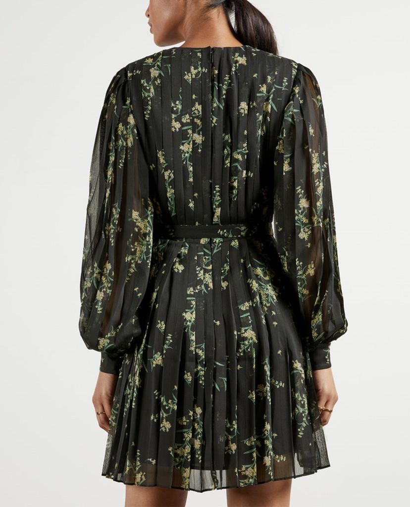 TED BAKER - Đầm mini họa tiết hoa lá Izziiy