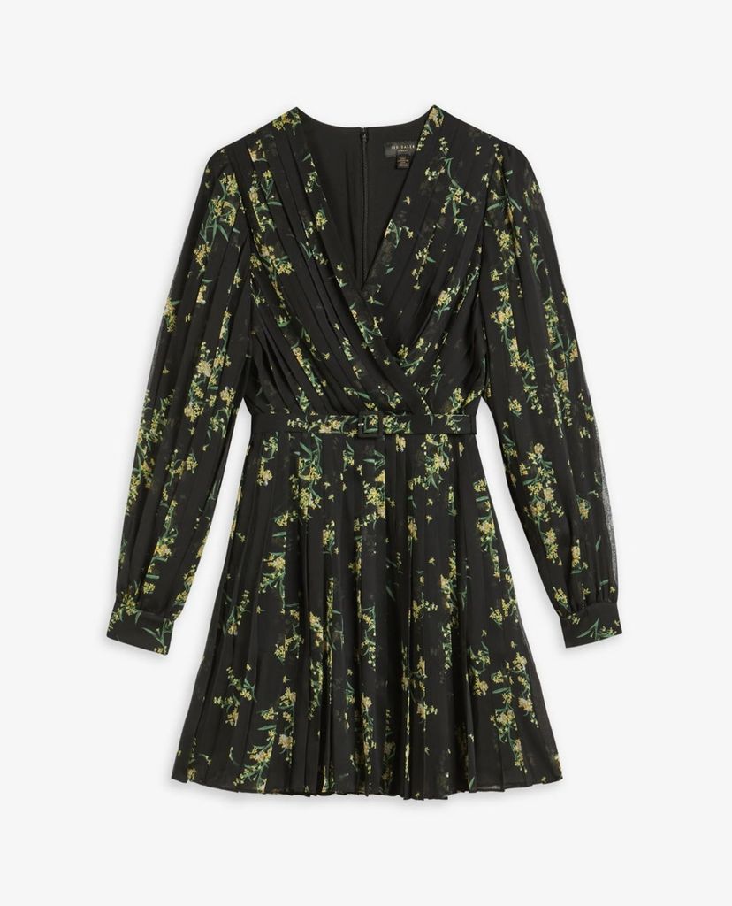 TED BAKER - Đầm mini họa tiết hoa lá Izziiy