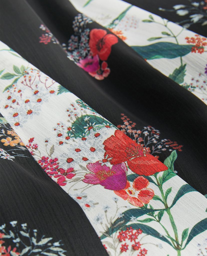 TED BAKER - Đầm midi sát nách họa tiết hoa Dliilo