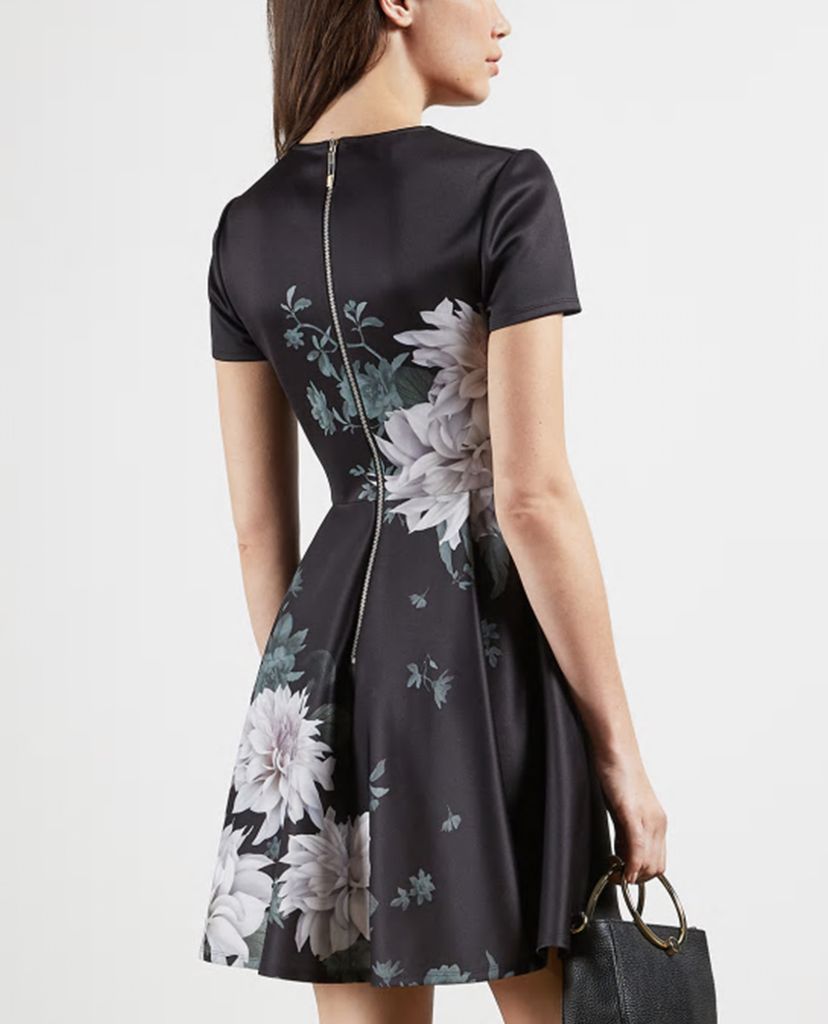 TED BAKER - Đầm mini dáng xòe họa tiết hoa Luicy