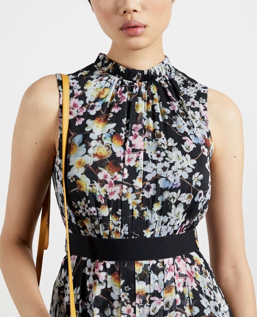 TED BAKER - Đầm midi cổ trụ sát nách Jasmine Sleeveless Dip Hem