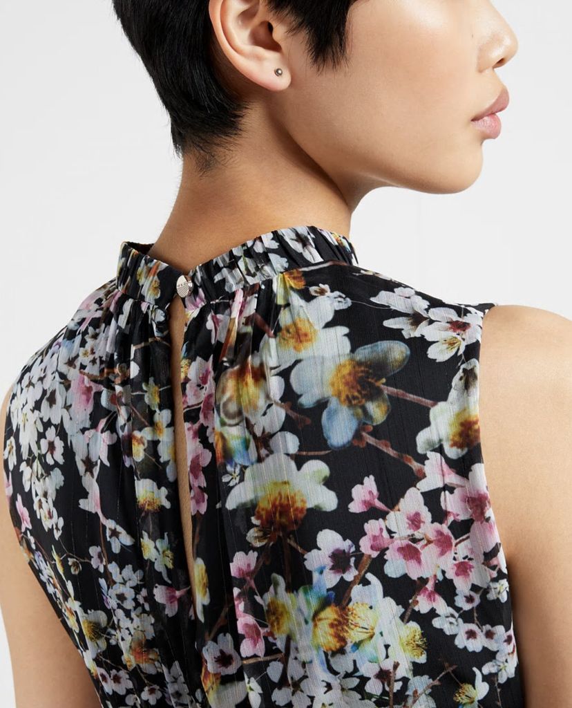 TED BAKER - Đầm midi cổ trụ sát nách Jasmine Sleeveless Dip Hem