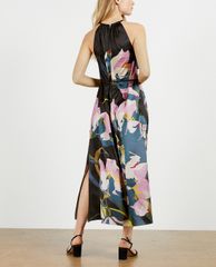 TED BAKER - Đầm midi cổ yếm sát nách Piana