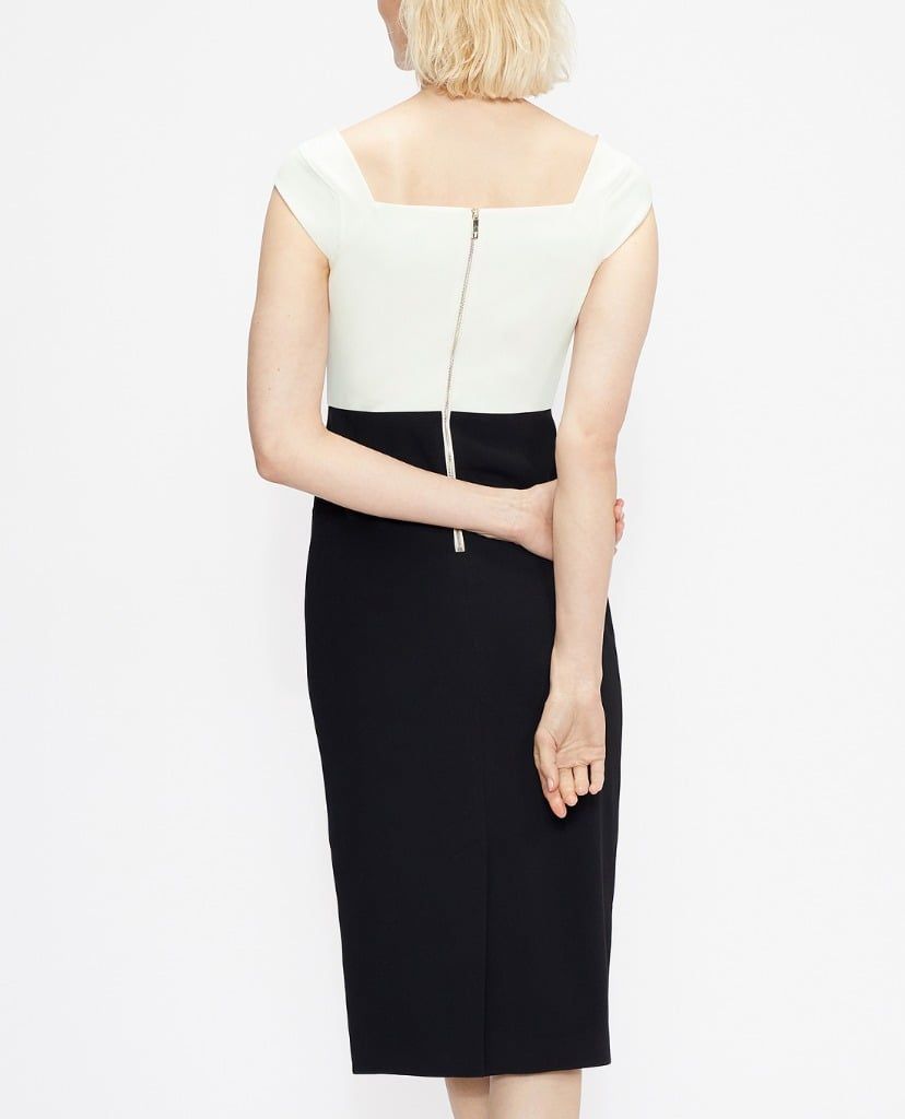 TED BAKER - Đầm midi ngắn tay cổ vuông Faida Tailored