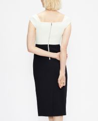 TED BAKER - Đầm midi ngắn tay cổ vuông Faida Tailored