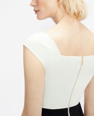 TED BAKER - Đầm midi ngắn tay cổ vuông Faida Tailored