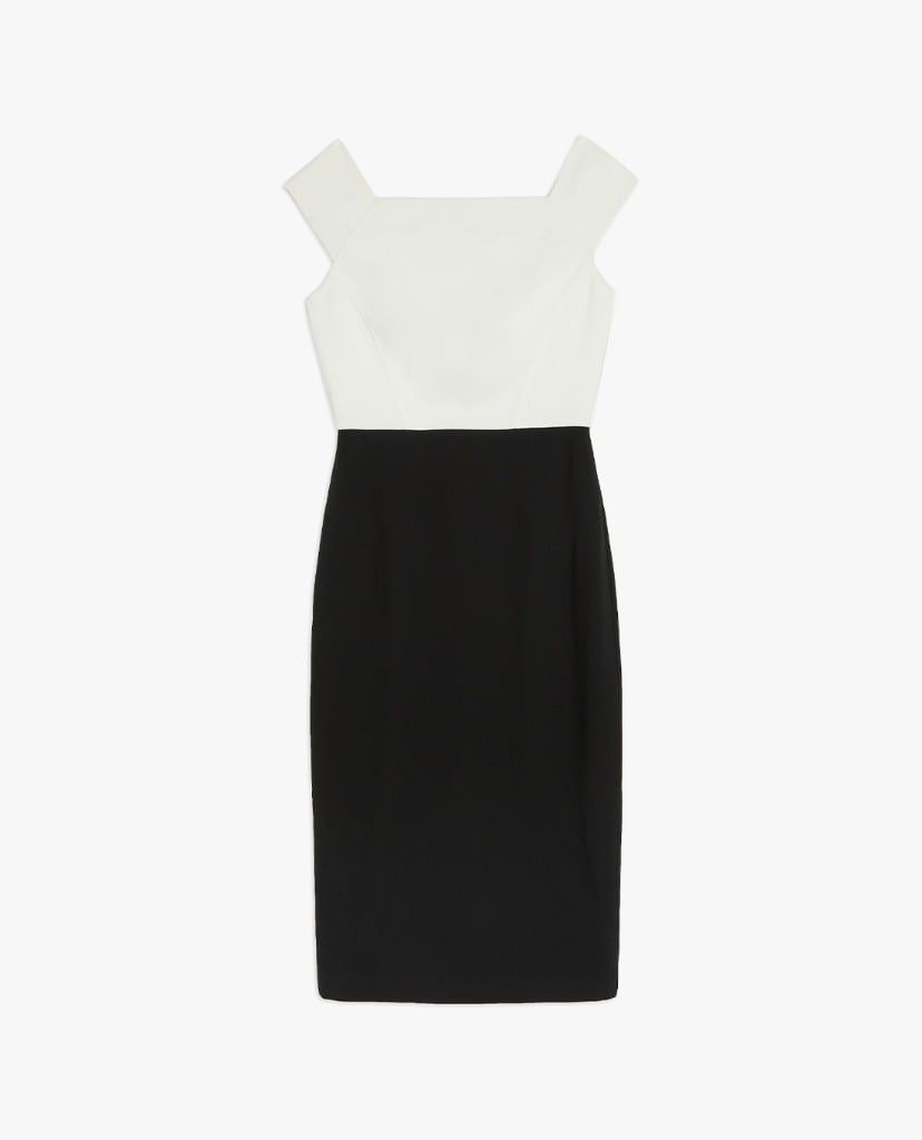TED BAKER - Đầm midi ngắn tay cổ vuông Faida Tailored