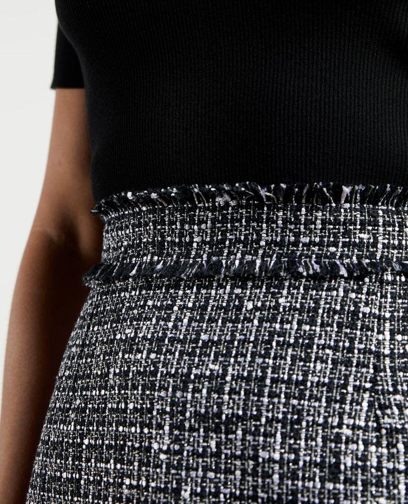 TED BAKER - Đầm mini cổ tròn ngắn tay Boucle Skirt Mini Mockable