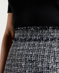 TED BAKER - Đầm mini cổ tròn ngắn tay Boucle Skirt Mini Mockable