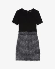 TED BAKER - Đầm mini cổ tròn ngắn tay Boucle Skirt Mini Mockable