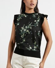 TED BAKER - Áo kiểu nữ cổ tròn dệt kim Zaphira