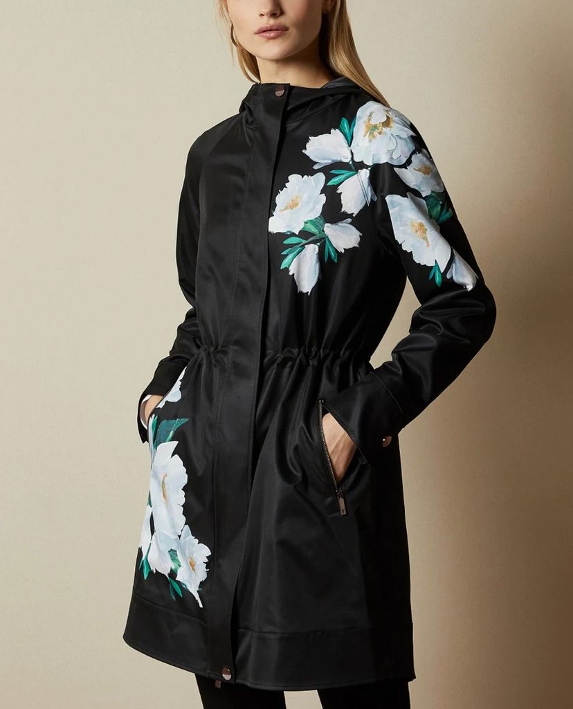 TED BAKER - Áo măng tô nữ họa tiết hoa Pansii