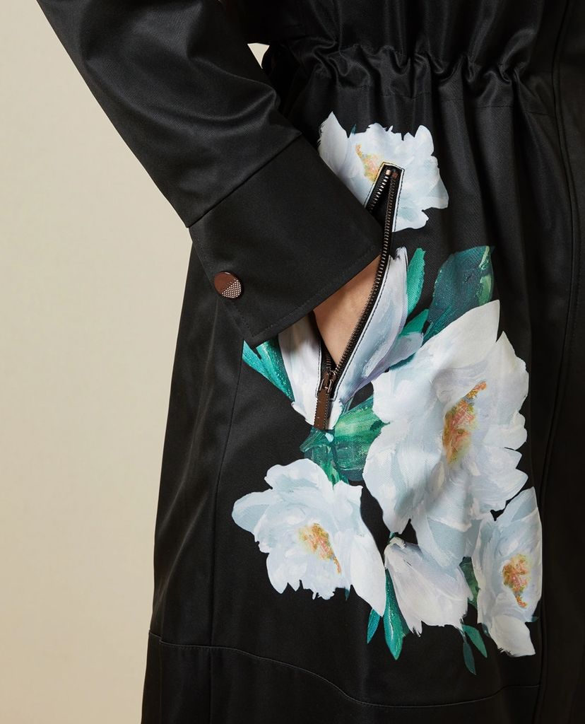 TED BAKER - Áo măng tô nữ họa tiết hoa Pansii