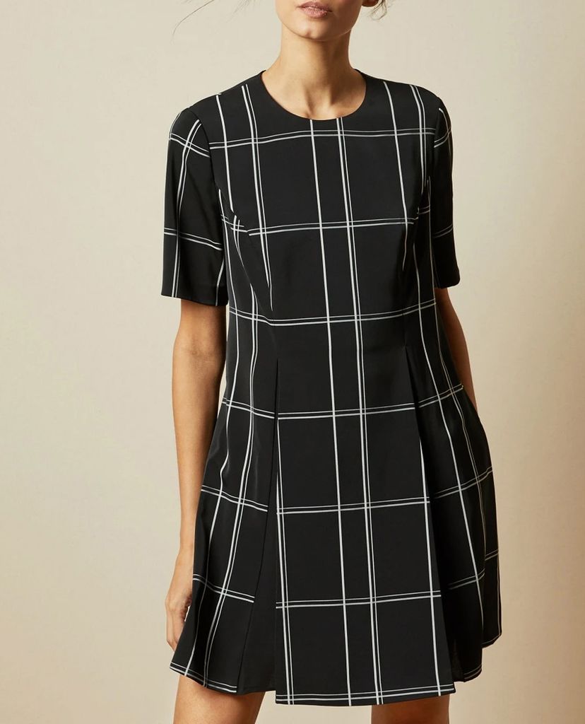 TED BAKER - Đầm mini sọc ngang dọc Astryd