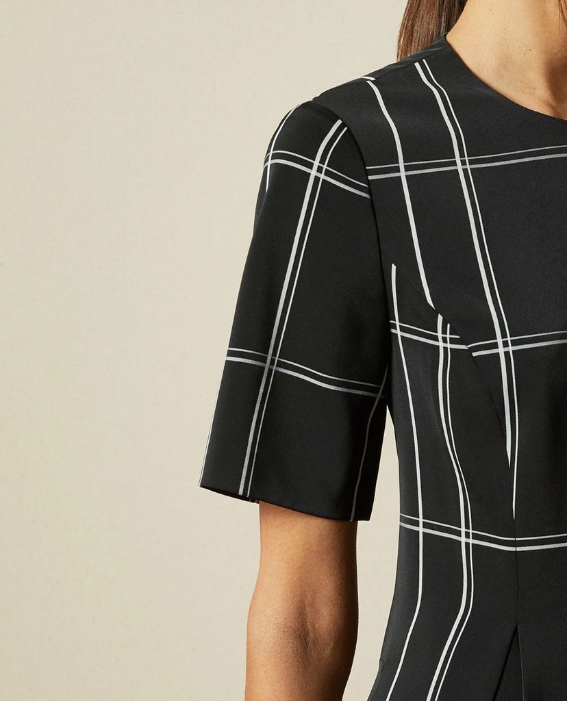 TED BAKER - Đầm mini sọc ngang dọc Astryd