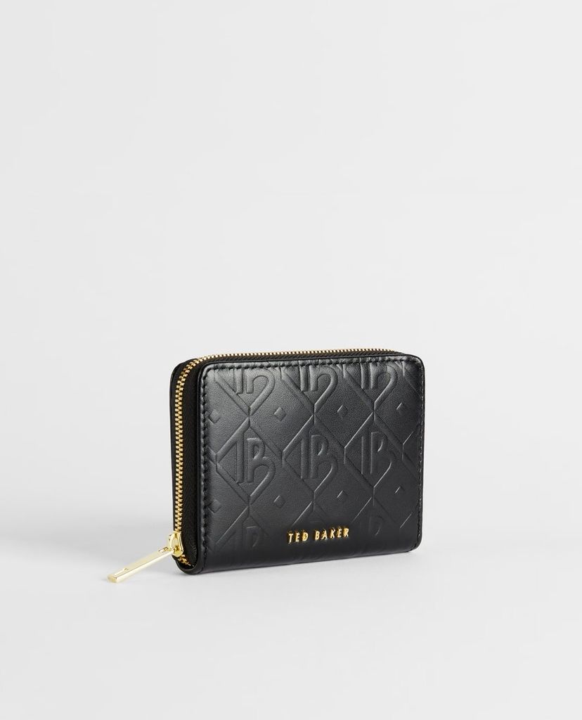 TED BAKER - Ví nữ hình vuông phối khóa kéo zip Rozitta