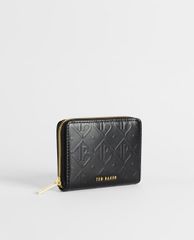 TED BAKER - Ví nữ hình vuông phối khóa kéo zip Rozitta