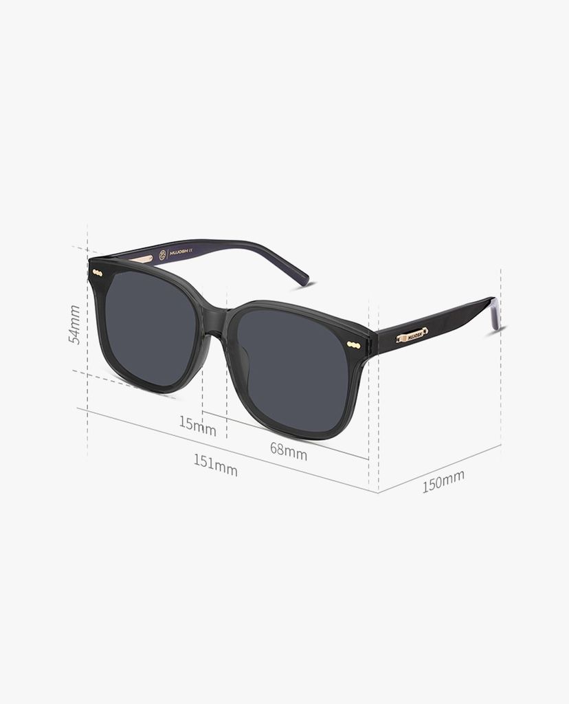 MUJOSH - Kính mát gọng vuông thời trang Rectangle & Round