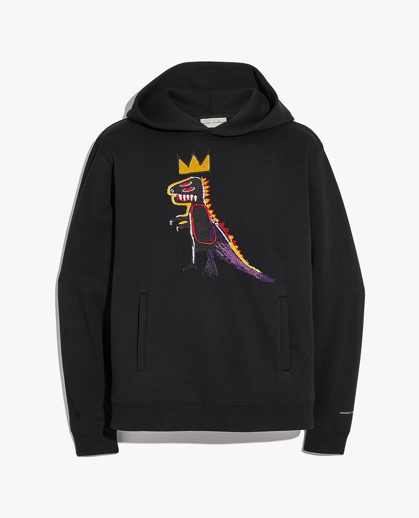 COACH - Áo hoodie nam hình khủng long Jean Michel Basquiat