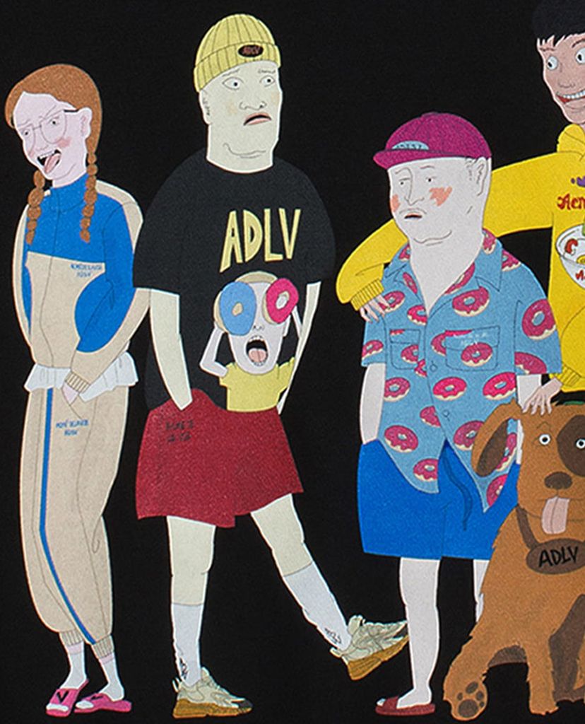 ADLV - Áo hoodie tay dài mũ trùm ADLV Friends