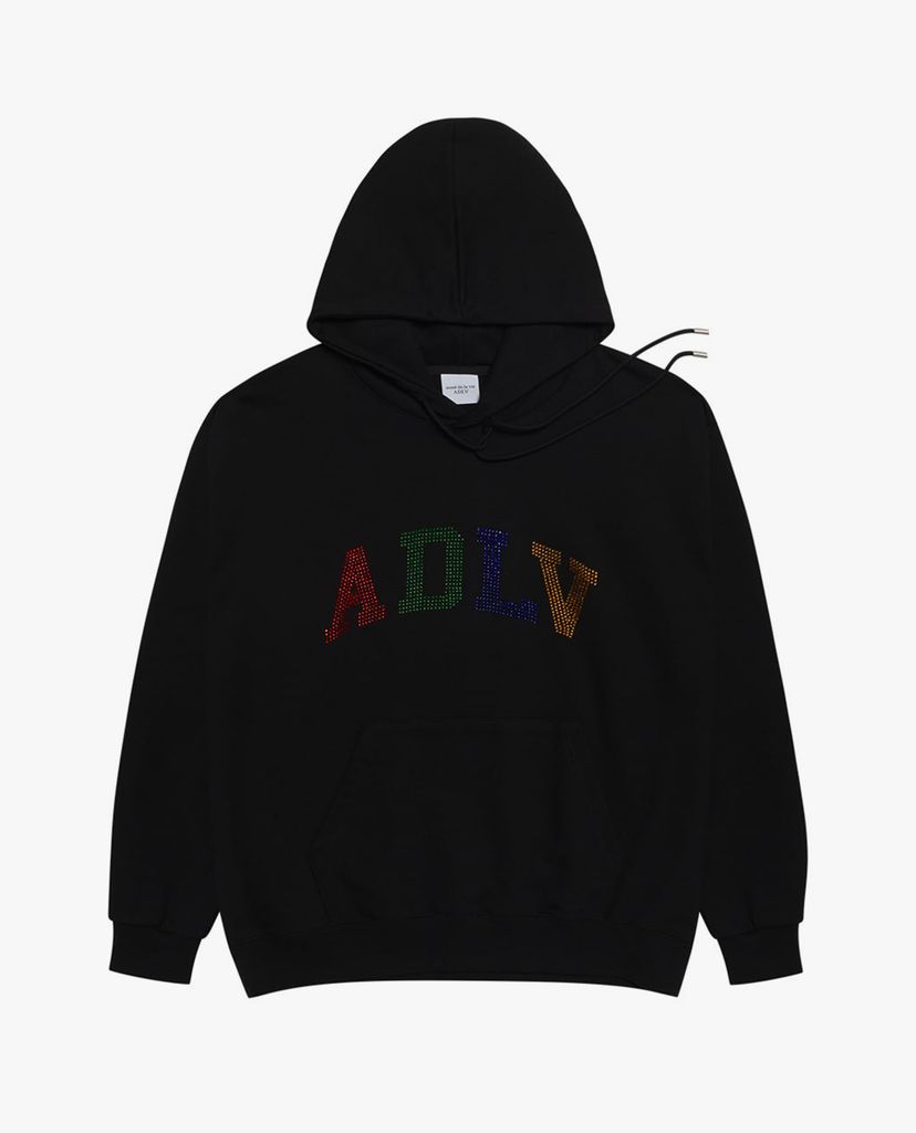 ADLV - Áo hoodie tay dài mũ trùm ADLV Hotfix Crystal