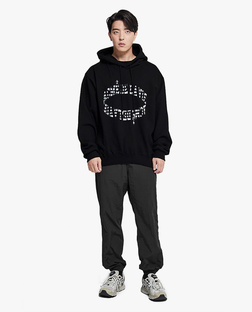 ADLV - Áo hoodie tay dài mũ trùm Hologram Logo