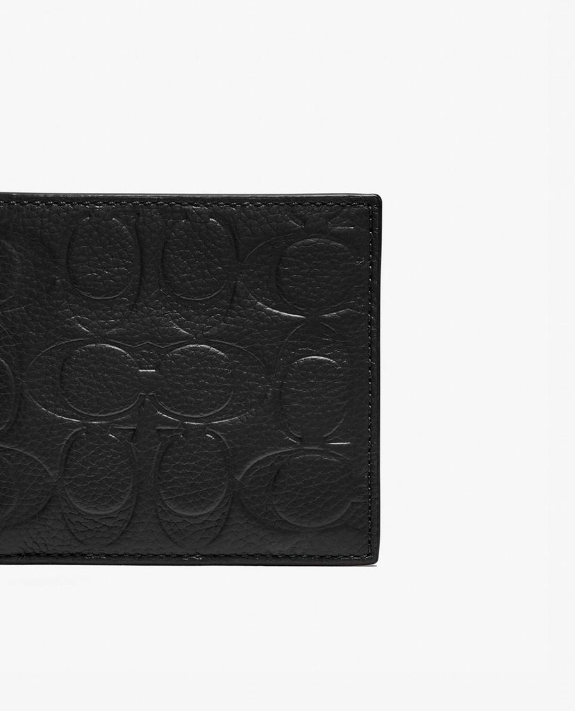 COACH - Ví da nam dạng gập 3 In 1 Signature Leather