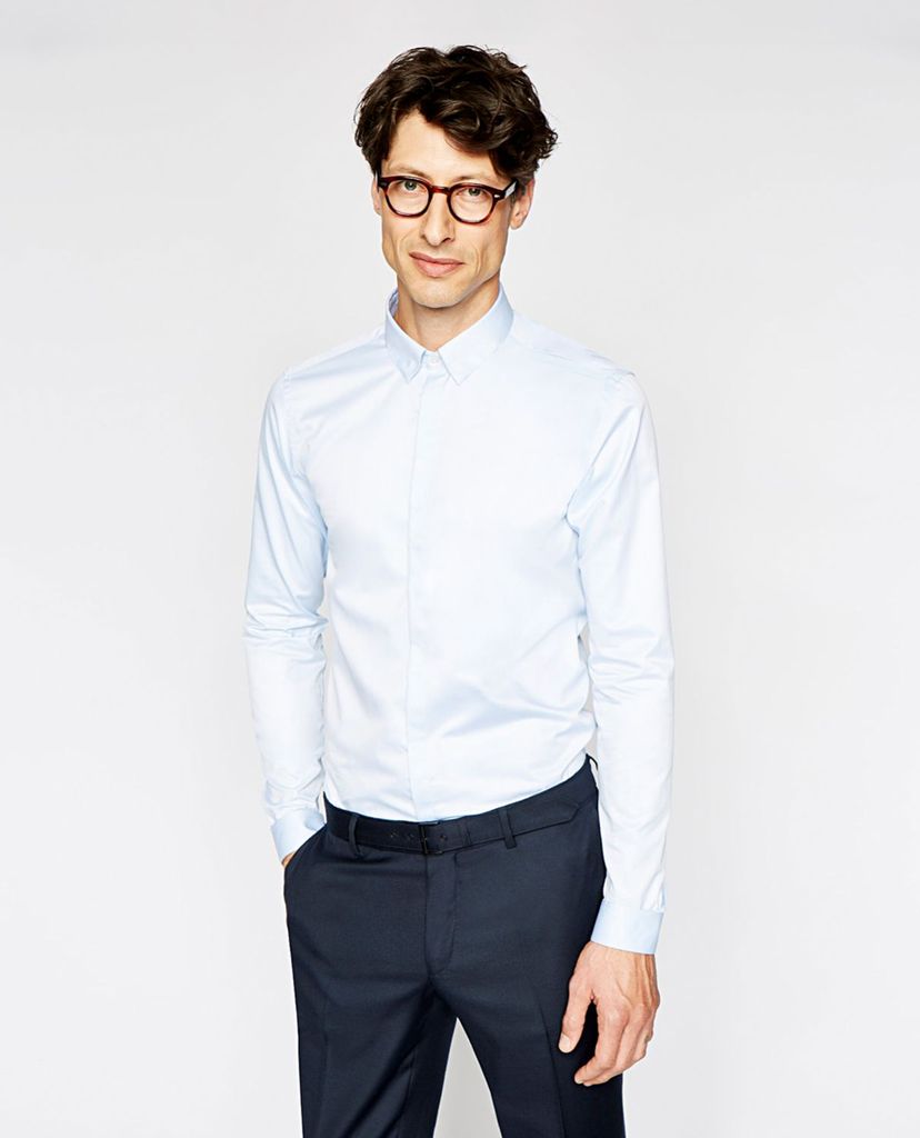THE KOOPLES - Áo sơ mi nam tay dài Plain Cotton