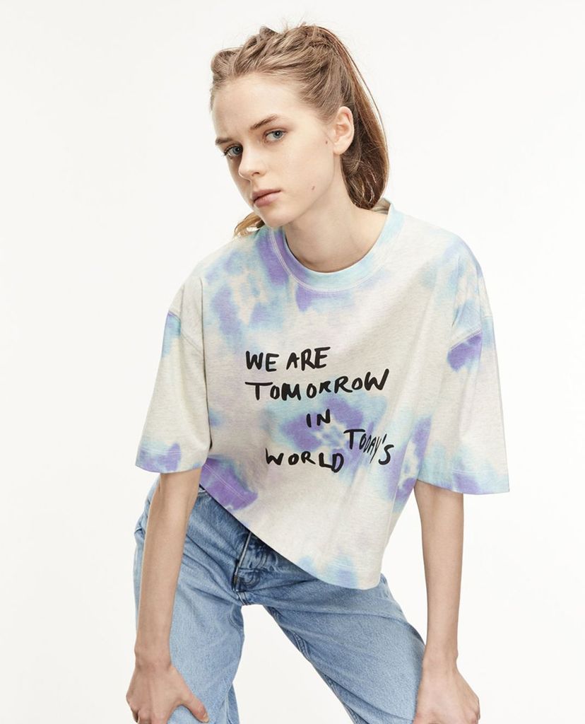 THE KOOPLES - Áo thun nữ ngắn tay Tie Dye Effect
