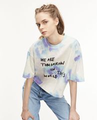 THE KOOPLES - Áo thun nữ ngắn tay Tie Dye Effect