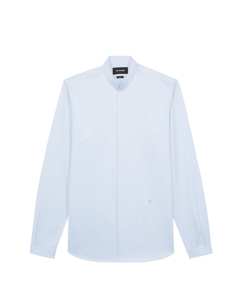 THE KOOPLES - Áo sơ mi nam cổ trụ Plain Cotton Twill
