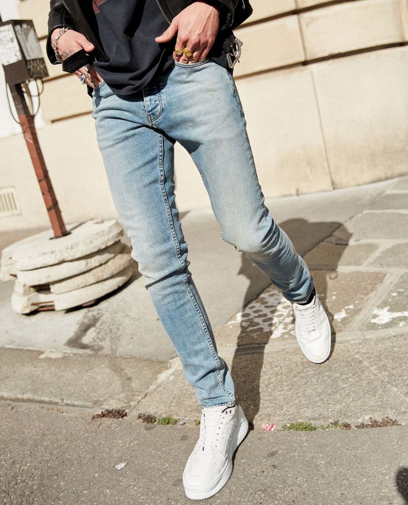 THE KOOPLES - Quần jeans nam denim Light Blue