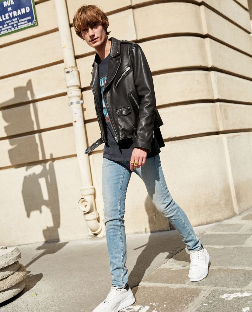 THE KOOPLES - Quần jeans nam denim Light Blue