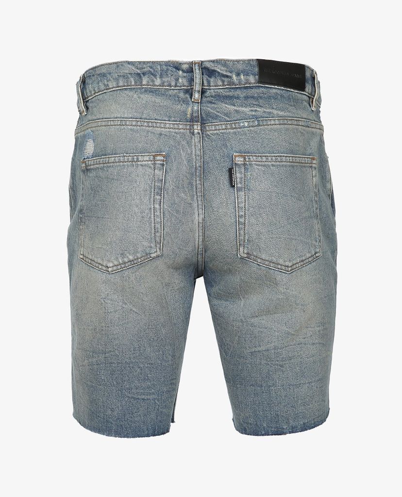 THE KOOPLES - Quần shorts jeans nam wash bạc