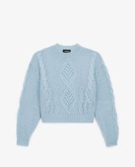 THE KOOPLES - Áo sweater nữ cổ tròn tay dài thời trang