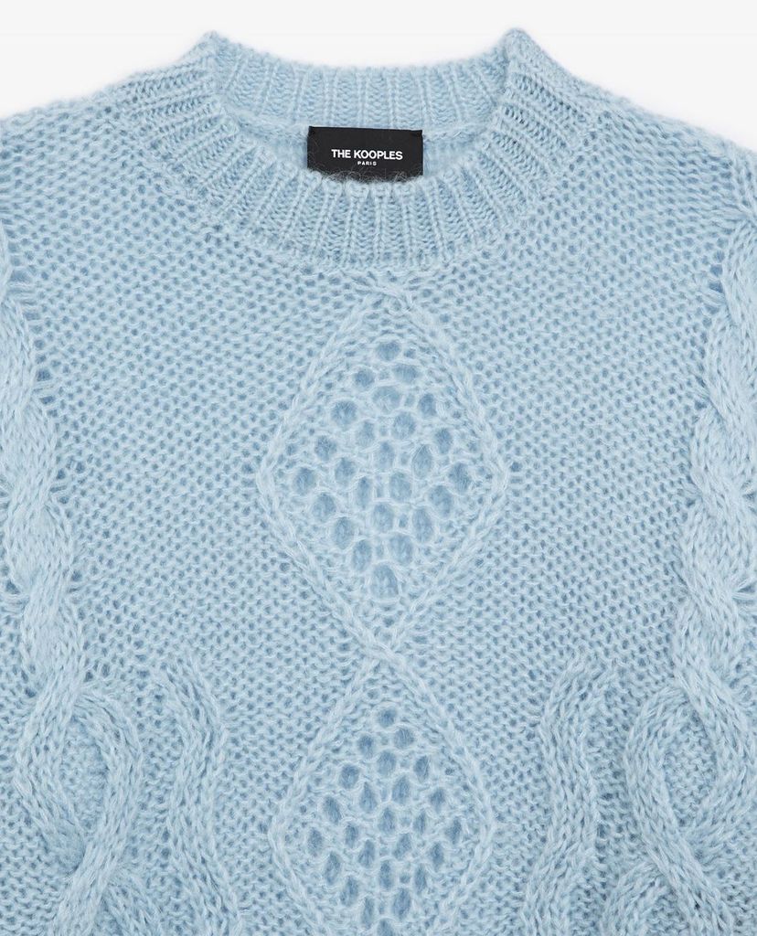 THE KOOPLES - Áo sweater nữ cổ tròn tay dài thời trang