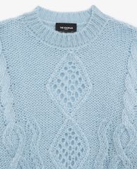 THE KOOPLES - Áo sweater nữ cổ tròn tay dài thời trang