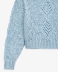 THE KOOPLES - Áo sweater nữ cổ tròn tay dài thời trang