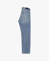 THE KOOPLES - Quần jeans nam denim wash bạc Straight Cut Faded
