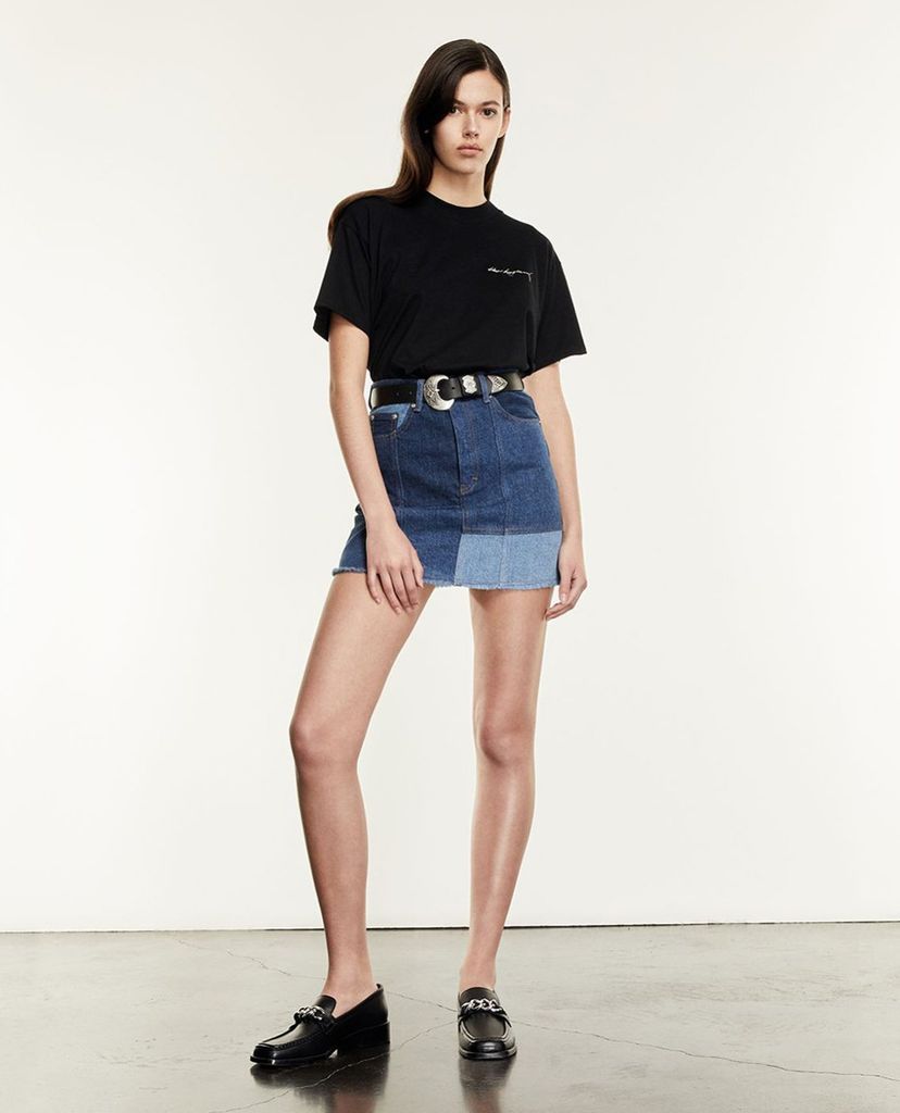 THE KOOPLES - Chân váy mini chữ A Patchwork
