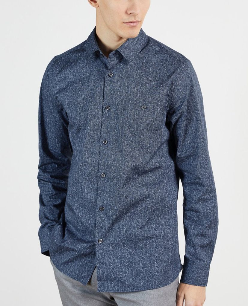 TED BAKER - Áo sơ mi nam tay dài in hoa Floden