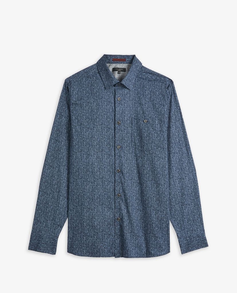 TED BAKER - Áo sơ mi nam tay dài in hoa Floden