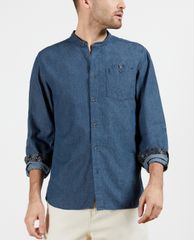 TED BAKER - Áo sơ mi nam tay dài cổ trụ Hyon