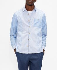 TED BAKER - Áo sơ mi nam tay dài kẻ sọc LS Mix Starrin