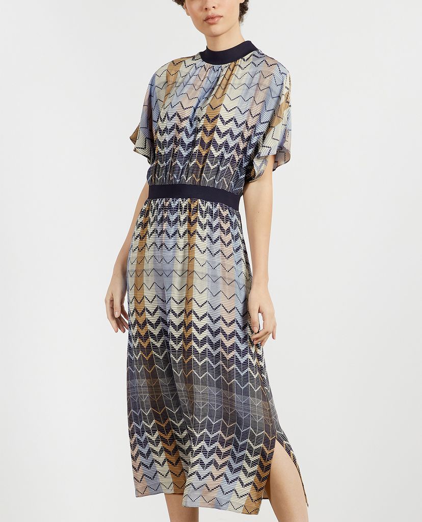 TED BAKER - Đầm midi cổ tròn tay ngắn Samii