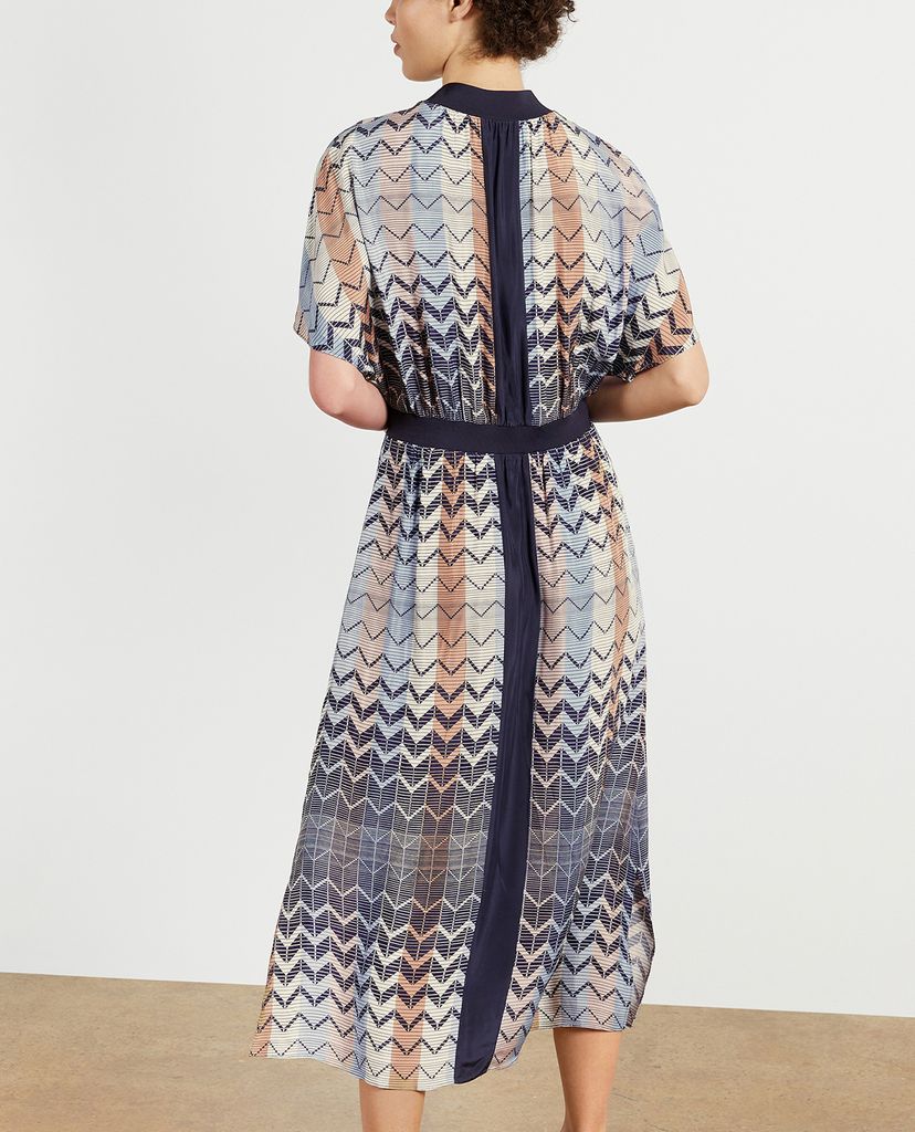 TED BAKER - Đầm midi cổ tròn tay ngắn Samii