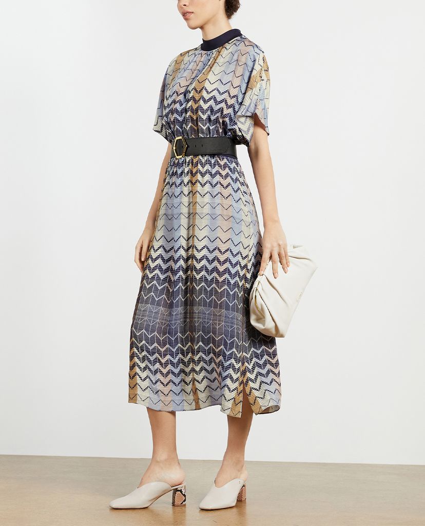 TED BAKER - Đầm midi cổ tròn tay ngắn Samii