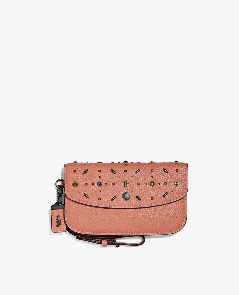 COACH - Ví cầm tay nữ đính cườm Prairie Rivets