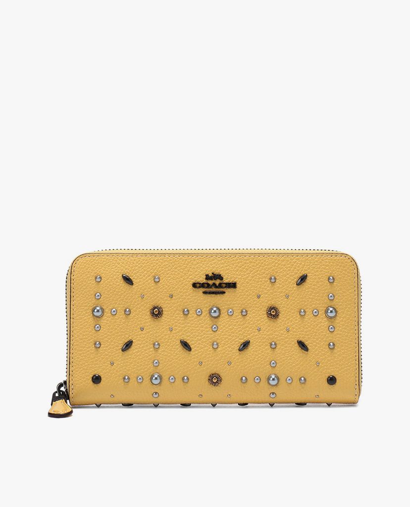 COACH - Ví nữ chữ nhật đính cườm Sunflower Polished