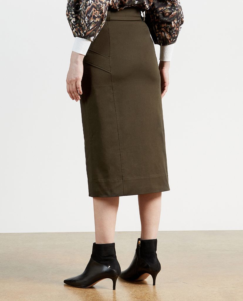 TED BAKER - Chân váy bút chì phối zip Janiis